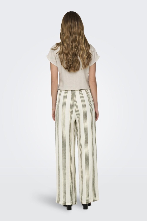 Only onlsiesta ss knot lin bl shirt pnt